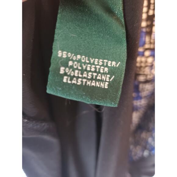 LAUREN Ralph Lauren Black/Black/White Sheath Dress, 20W - Picture 6 of 6